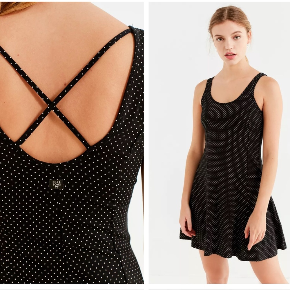Billabong Dancing Days Polka Dot Dress NWT